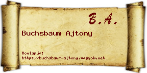 Buchsbaum Ajtony névjegykártya